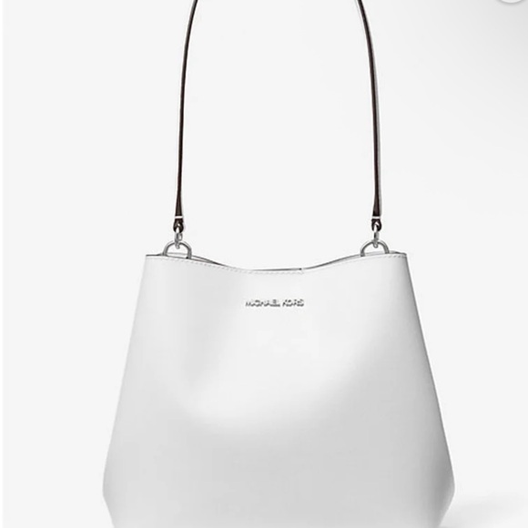 NWT Michael Kors White Shoulder Bag with Card Holder - Picture 4 of 9